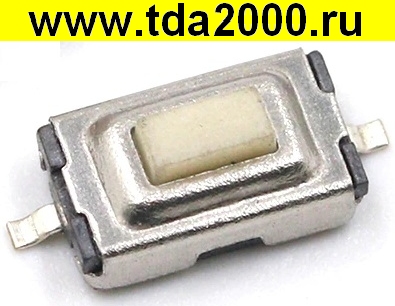 Ft044159.jpg Кнопка 3,5х6х2,7мм с выступом белый шток 0,7мм (Кн36-026, №55) тактовая — изображение 1