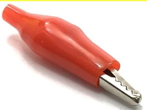 Зажим крокодил 35мм красный