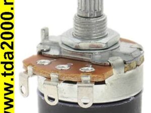 WH138-1 B500K (3pin) c выключателем длина вала L=20мм резистор переменный