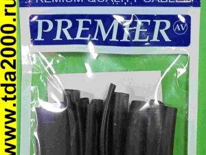 Набор термоусадочных трубок с клеевым слоем по 10 смотри (черные)