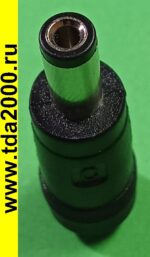 питания D=5,5х2,5 штекер - гнездо 5,5х2,5 Переходник (черный) — изображение 2